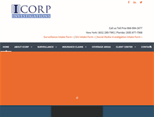 Tablet Screenshot of icorpinvestigations.com